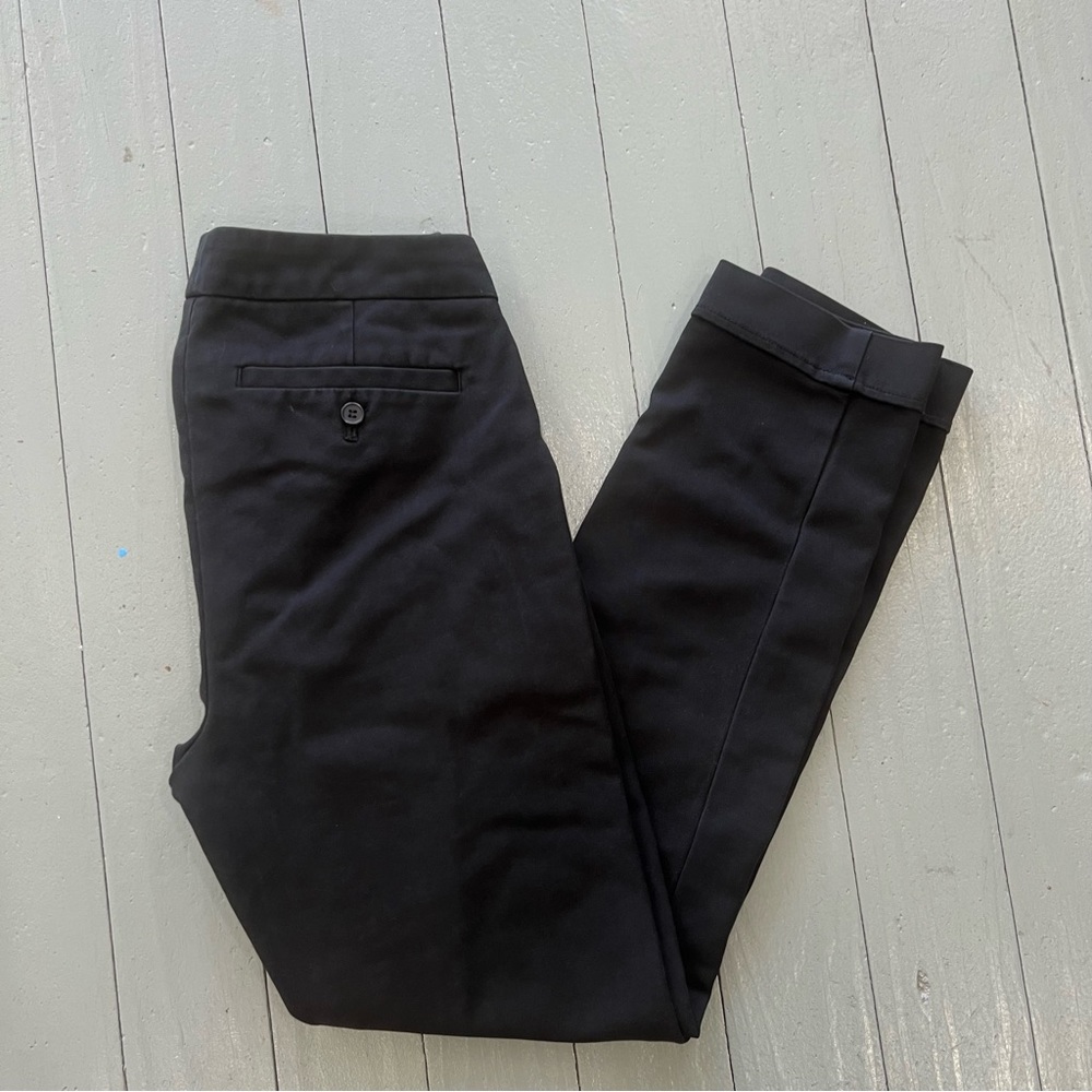 Saks fifth Avenue pants womens 2 black ankle skinny slacks capsule wardrobe - Picture 1 of 13